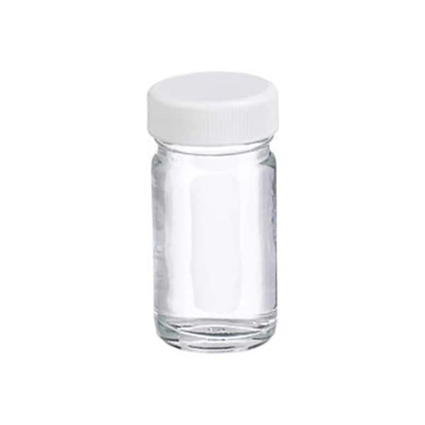 Cp Lab Safety. Wheaton 1 oz Bottles, Wide Mouth, Round, Clear, 33-400 PTFE Lined Caps, Case of 48 W217000 - main